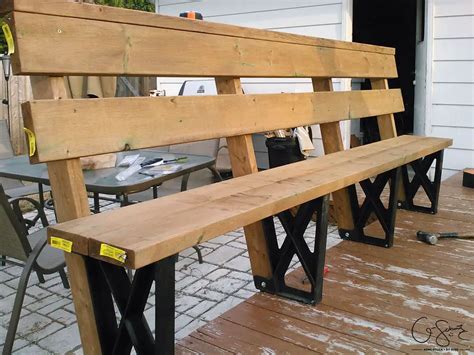 metal brackets for wood benches|deck cantilever bench bracket.